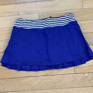 Lululemon Athletica Blue running skort with White Stripes